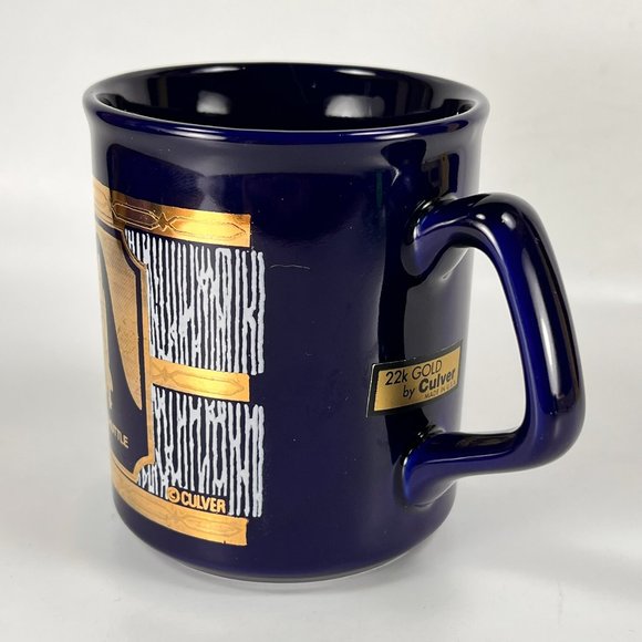 Culver Kennedy Space Center Ceramic Coffee Cup Mug Blue Gold NASA Space Shuttle - Picture 2 of 14